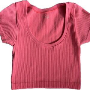 Aerie Vibrant Pink Ribbed Top